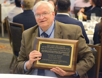 Last year, the North Carolina Press Association awarded Tom Boney the Henry Lee Weathers Freedom of Information Award for his tough watchdog coverage. He also received the NNA First Amendment Award in 2021.  (The Alamance News)