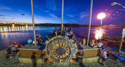 Fireworks and Flooding for 4th (Tony Carosella | Advertiser-Courier, Hermann, Missouri)