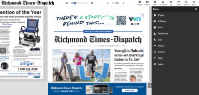 The new look of Richmond.com and special messaging. Click here to see more images on the TownNews website.